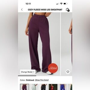 Cozy Fleece Wideleg Sweatpants KHLOE line by Fabletics